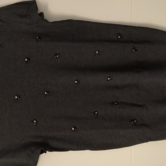 Loft Rhinestone Embellished Dress & Pullover Holidays Party Casual Comfy Sz M - Picture 3 of 13